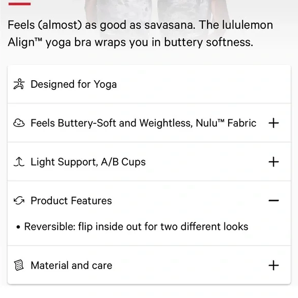 NWT ~ lululemon Align Bra A/B *Shine - Picture 6 of 14